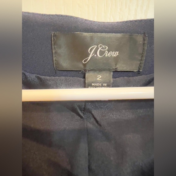 J. Crew navy blue wrap dress.  V-neck 3/4 sleeve fully lined. Perfection. Size 2 - Picture 5 of 7
